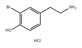 Phenol, 4-(2-aminoethyl)-2-bromo-, hydrochloride (1:1) Struktur