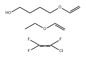 1-Butanol, 4-(ethenyloxy)-, polymer with chlorotrifluoroethene and ethoxyethene Struktur