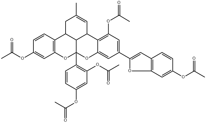 Mulberrofuran G pentaacetate Struktur