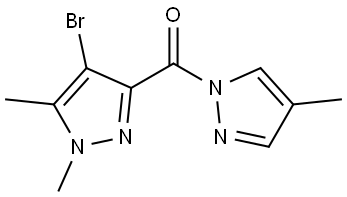 4-BROMO-1,5-DIMETHYL-3-[(4-METHYL-1H-PYRAZOL-1-YL)CARBONYL]-1H-PYRAZOLE Struktur