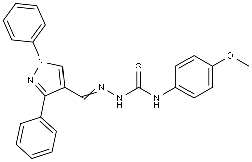 1,3-DIPHENYL-1H-PYRAZOLE-4-CARBALDEHYDE N-(4-METHOXYPHENYL)THIOSEMICARBAZONE Struktur