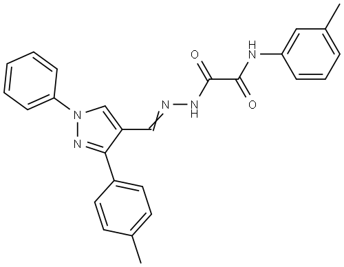 N-(3-METHYLPHENYL)-2-((2E)-2-{[3-(4-METHYLPHENYL)-1-PHENYL-1H-PYRAZOL-4-YL]METHYLENE}HYDRAZINO)-2-OXOACETAMIDE Struktur