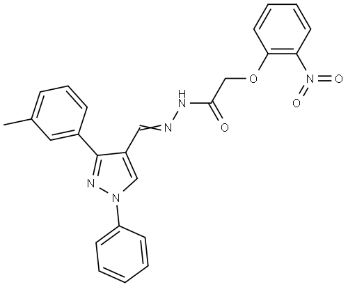 N'-{(E)-[3-(3-METHYLPHENYL)-1-PHENYL-1H-PYRAZOL-4-YL]METHYLIDENE}-2-(2-NITROPHENOXY)ACETOHYDRAZIDE Struktur