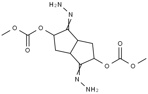 (1Z,4Z)-1,4-DIHYDRAZONOOCTAHYDROPENTALENE-2,5-DIYL DIMETHYL DICARBONATE Struktur