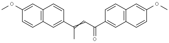 2'-Crotononaphthone, 6'-methoxy-3-(6-methoxy-2-naphthyl)- (6CI) Struktur