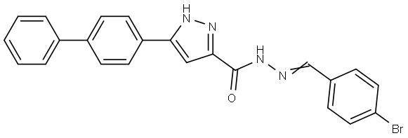 3-(1,1'-BIPHENYL)-4-YL-N'-(4-BROMOBENZYLIDENE)-1H-PYRAZOLE-5-CARBOHYDRAZIDE Struktur