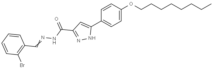 N'-(2-BROMOBENZYLIDENE)-3-(4-(OCTYLOXY)PHENYL)-1H-PYRAZOLE-5-CARBOHYDRAZIDE Struktur