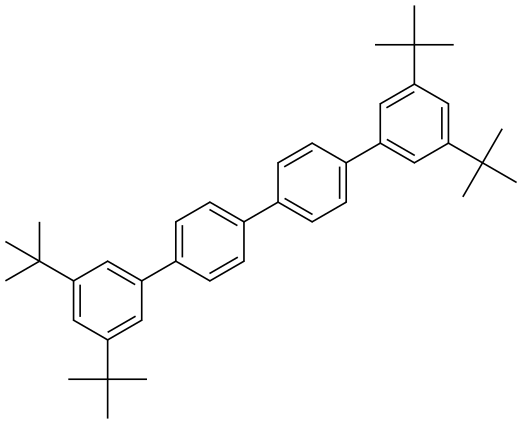 3,3′′′,5,5′′′-Tetrakis(1,1-dimethylethyl)-1,1′:4′,1′′:4′′,1′′′-quaterphenyl Struktur