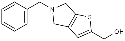 5,6-Dihydro-5-(phenylmethyl)-4H-thieno[2,3-c]pyrrole-2-methanol Struktur