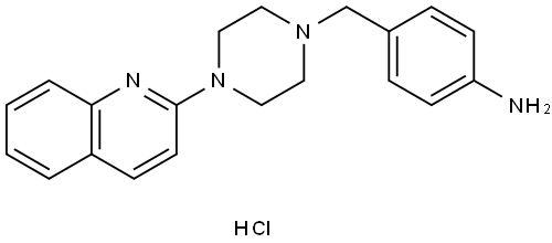 4-((4-(2-QUINOLINYL)-1-PIPERAZINYL)METHYL)ANILINE HYDROCHLORIDE Struktur