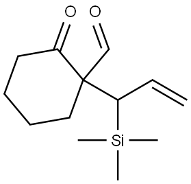 2-OXO-1-[1-(TRIMETHYLSILYL)-2-PROPENYL]CYCLOHEXANECARBALDEHYDE Struktur