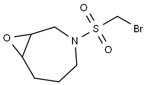 3-[(BROMOMETHYL)SULFONYL]-8-OXA-3-AZABICYCLO[5.1.0]OCTANE Struktur