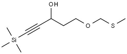 5-[(METHYLSULFANYL)METHOXY]-1-(TRIMETHYLSILYL)-1-PENTYN-3-OL Struktur