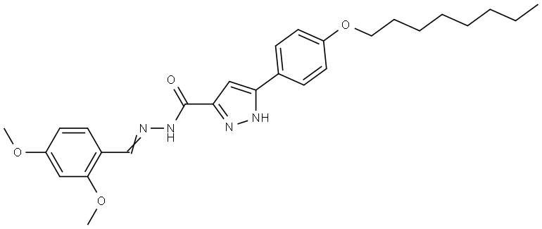 N'-(2,4-DIMETHOXYBENZYLIDENE)-3-(4-(OCTYLOXY)PH)-1H-PYRAZOLE-5-CARBOHYDRAZIDE Struktur