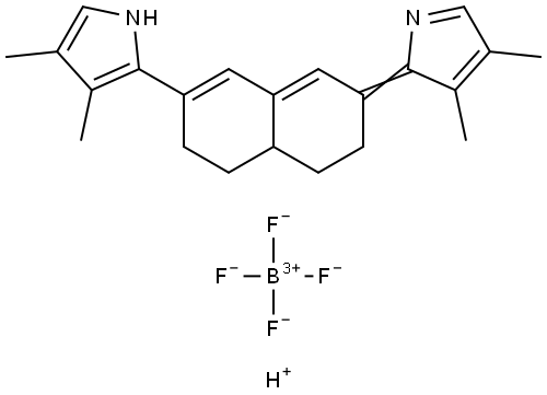 (2Z)-2-(7-(3,4-DIMETHYL-1H-PYRROL-2-YL)-4,4A,5,6-TETRAHYDRO-2(3H)-NAPHTHALENYLIDENE)-3,4-DIMETHYL-2H-PYRROLIUM TETRAFLUOROBORATE Struktur