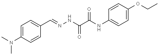 2-(2-(4-(DIMETHYLAMINO)BENZYLIDENE)HYDRAZINO)-N-(4-ETHOXYPHENYL)-2-OXOACETAMIDE Struktur