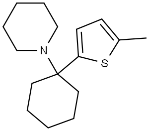 1-[1-(5-METHYL-2-THIENYL)CYCLOHEXYL]PIPERIDINE Struktur