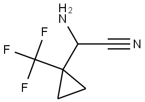 2-amino-2-(1-(trifluoromethyl)cyclopropyl)acetonitrile Structure