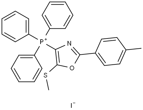 (2-(4-METHYLPHENYL)-5-(METHYLTHIO)-1,3-OXAZOL-4-YL)(TRIPHENYL)PHOSPHONIUM IODIDE Struktur