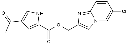 (6-chloroimidazo[1,2-a]pyridin-2-yl)methyl 4-acetyl-1H-pyrrole-2-carboxylate Struktur