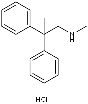 N-methyl-2,2-diphenylpropan-1-amine hydrochloride Struktur