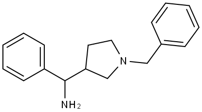 3-Pyrrolidinemethanamine, α-phenyl-1-(phenylmethyl)- Struktur