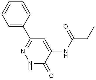 N-(3-oxo-6-phenyl-2,3-dihydropyridazin-4-yl)propionamide Struktur