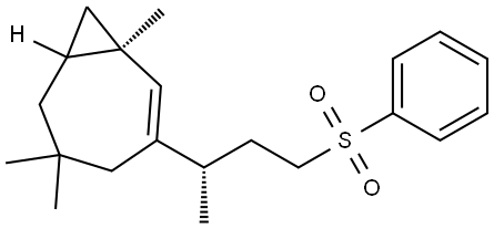 (1R)-1,5,5-TRIMETHYL-3-[(1S)-1-METHYL-3-(PHENYLSULFONYL)PROPYL]BICYCLO[5.1.0]OCT-2-ENE Struktur