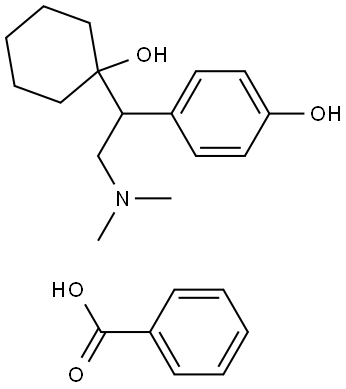 Phenol, 4-[2-(dimethylamino)-1-(1-hydroxycyclohexyl)ethyl]-, benzoate (1:1) Struktur