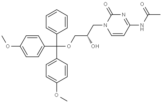 (S)-DMT-glycidol-C(Ac) Struktur