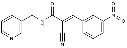 2-CYANO-3-(3-NITROPHENYL)-N-(3-PYRIDINYLMETHYL)ACRYLAMIDE Struktur