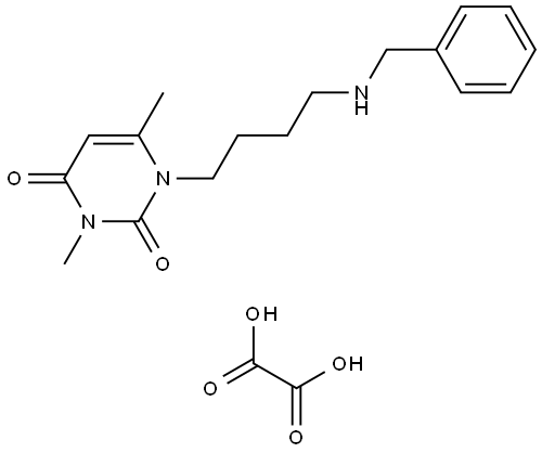 1-(4-(BENZYLAMINO)BUTYL)-3,6-DIMETHYL-2,4(1H,3H)-PYRIMIDINEDIONE OXALATE Struktur