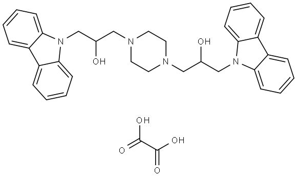 3,3'-(PIPERAZINE-1,4-DIYL)BIS(1-(9H-CARBAZOL-9-YL)PROPAN-2-OL) OXALATE Struktur