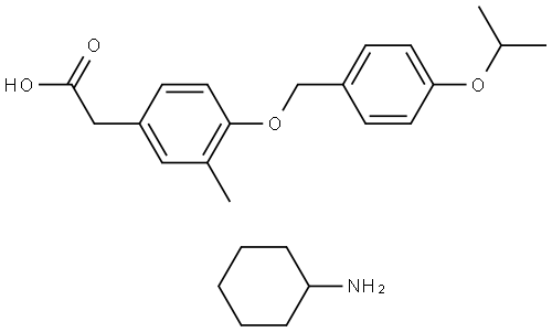 (4-((4-ISOPROPOXYBENZYL)OXY)-3-METHYLPHENYL)ACETIC ACID, CYCLOHEXYLAMINE SALT Struktur