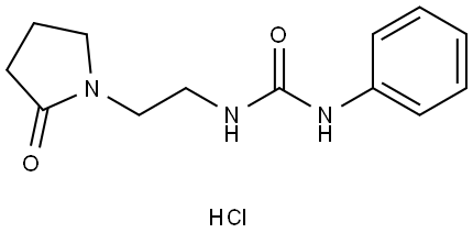 N-(2-(2-OXO-1-PYRROLIDINYL)ETHYL)-N'-PHENYLUREA HYDROCHLORIDE Struktur