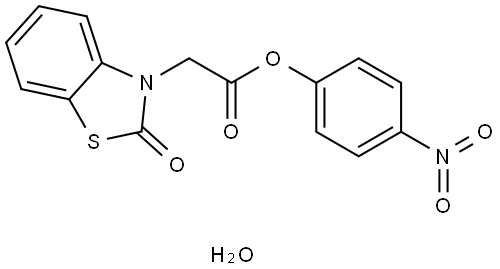 4-NITROPHENYL (2-OXO-1,3-BENZOTHIAZOL-3(2H)-YL)ACETATE HYDRATE Struktur