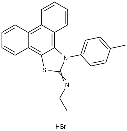 N-(3-(4-METHYLPHENYL)PHENANTHRO(9,10-D)(1,3)THIAZOL-2(3H)-YLIDENE)ETHANAMINE HBR Struktur