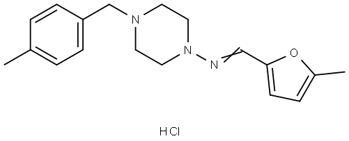 4-(4-METHYLBENZYL)-N-((5-ME-2-FURYL)METHYLENE)-1-PIPERAZINAMINE HYDROCHLORIDE Struktur