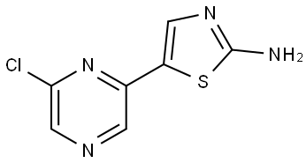 2-Amino-5-(6'-chloro-2'-pyrazinyl)thiazole Struktur