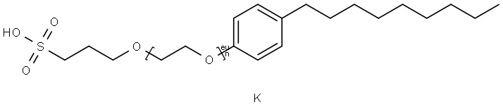 POLY(ETHYLENE GLYCOL) 4-NONYLPHENYL 3-SULFOPROPYL ETHER, POTASSIUM SALT Struktur