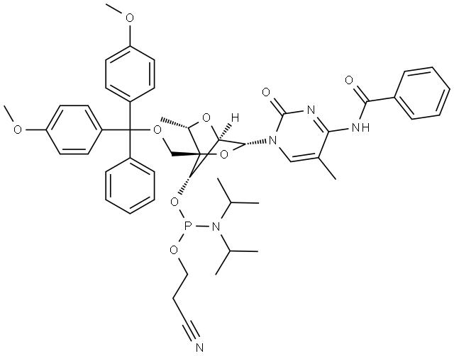 N- [1- [(1R, 3S, 4S, 6R, 7S) - 4- [[Bis(4- Methoxyphenyl) - Phenylmethoxy] Methyl] - 7- [2- Cyanoeth Struktur