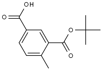 3-(1,1-Dimethylethyl) 4-methyl-1,3-benzenedicarboxylate Struktur