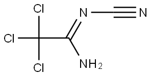 (1Z)-2,2,2-trichloro-N'-cyanoethanimidamide Struktur