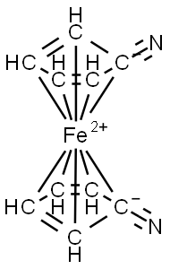 1,1'-dicyanoferrocene Struktur