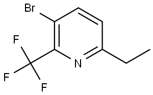 3-bromo-6-ethyl-2-(trifluoromethyl)pyridine Struktur