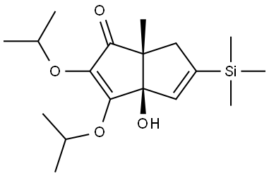 (3AR,6AR)-3A-HYDROXY-2,3-DIISOPROPOXY-6A-METHYL-5-(TRIMETHYLSILYL)-6,6A-DIHYDRO-1(3AH)-PENTALENONE Struktur