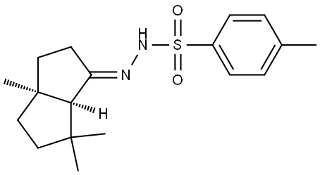 N'-((1E,3AS,6AS)-3A,6,6-TRIMETHYLHEXAHYDRO-1(2H)-PENTALENYLIDENE)-4-METHYLBENZENESULFONOHYDRAZIDE Struktur