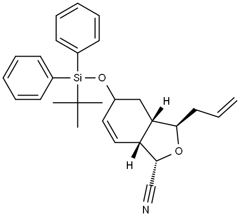 (1S,3R,3AS,7AR)-3-ALLYL-5-{[TERT-BUTYL(DIPHENYL)SILYL]OXY}-1,3,3A,4,5,7A-HEXAHYDRO-2-BENZOFURAN-1-CARBONITRILE Struktur