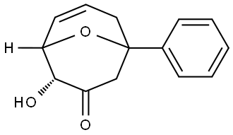 (4R)-4-HYDROXY-1-PHENYL-9-OXABICYCLO[3.3.1]NON-6-EN-3-ONE Struktur