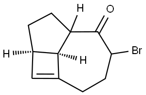 (1AR,7BS)-5-BROMO-1A,2,3,3A,5,6,7,7B-OCTAHYDRO-4H-CYCLOBUTA[CD]AZULEN-4-ONE Struktur